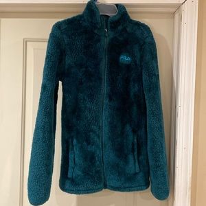 FilA sport fur jacket women’s size X-Small Dark Green